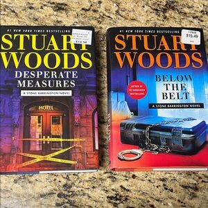 Stuart Woods Hardcover Book Set Desperate Measures and Below the Belt